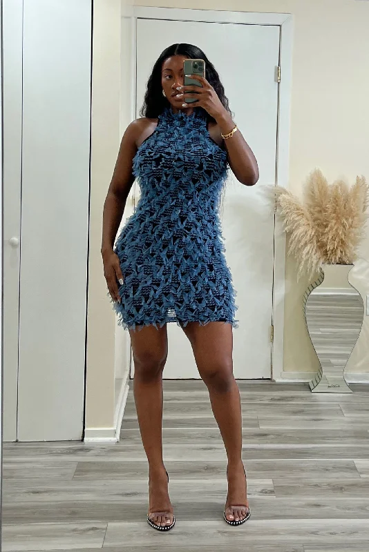 Must-Have Deals "BLUE FRILLS" DRESS