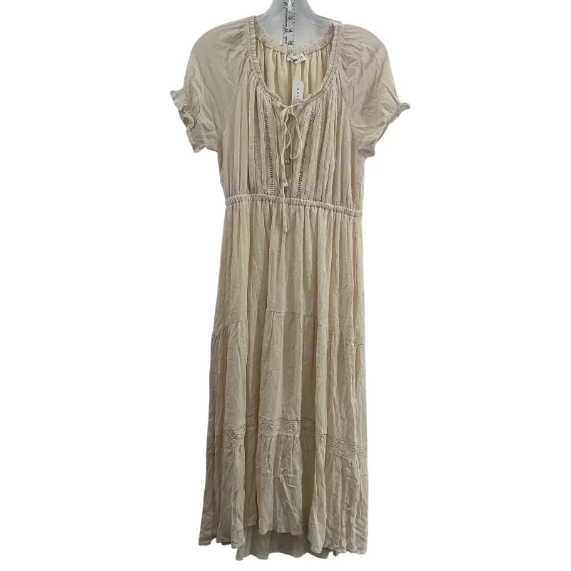 Savings Galore In Loom Cream Women's Ruffle Tiered A-Line Shirt Dress, Rayon, Size S, NWT Savings Galore In Loom Cream Women's Ruffle Tiered A-Line Shirt Dress, Rayon, Size S, NWT
