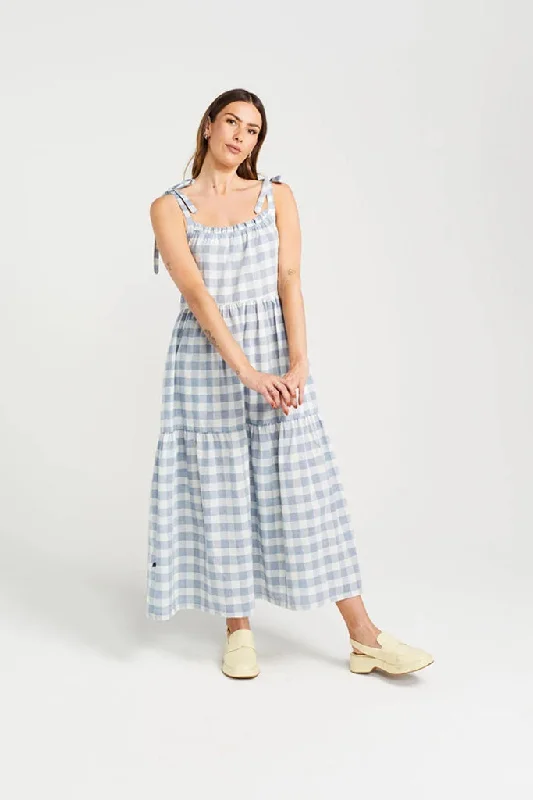 Fantastic Deals Thing Thing Tie Up Ziggy Dress - Marine Check