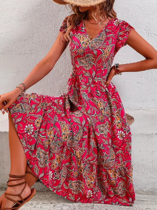 Final Markdown Vacation Paisley Printed Dress  WE101