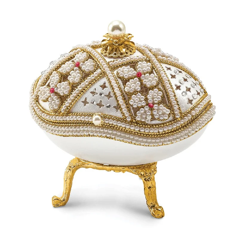 Markdown Madness Lux by Jere Authentic Goose Egg "Floral Fantasy" Crystal Music Box Markdown Madness Lux by Jere Authentic Goose Egg "Floral Fantasy" Crystal Music Box