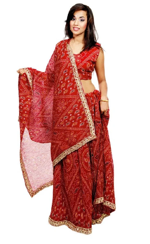Savings Galore Red Navratri Style Chania Choli Lengha-SNT11144