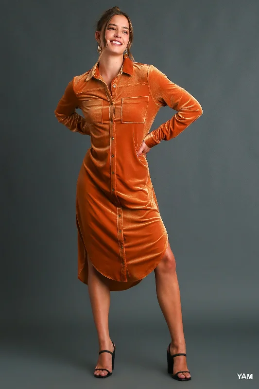 Hurry In Velvet Long Dress or Duster