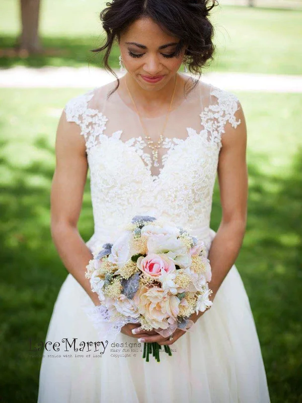 Deal of the Week Boho Lace Wedding Dress from Airy Tulle