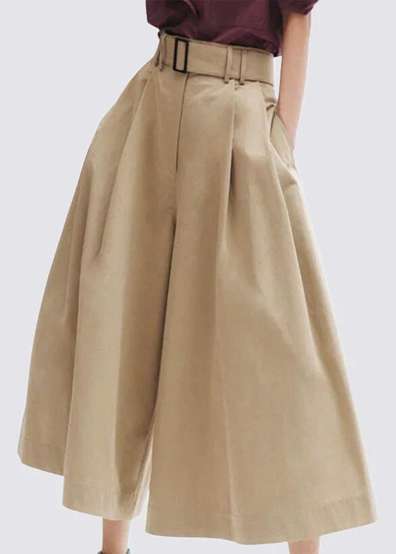 TIME-Limited Offer Stylish Khaki High Waist Pockets Cotton Pants Skirt Summer LY0311 TIME-Limited Offer Stylish Khaki High Waist Pockets Cotton Pants Skirt Summer LY0311