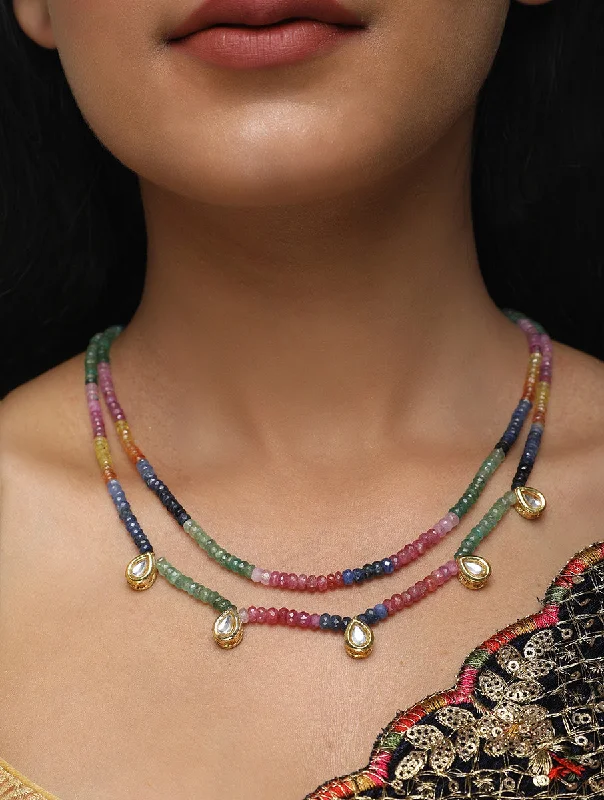 Friends and Family Sale Multi Onyx Beads Neckpiece - MRR32