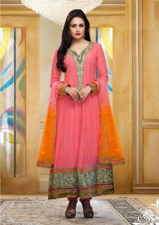 Take Advantage Ravishing Peach Colored Festive Anarkali (D. No. 1015)