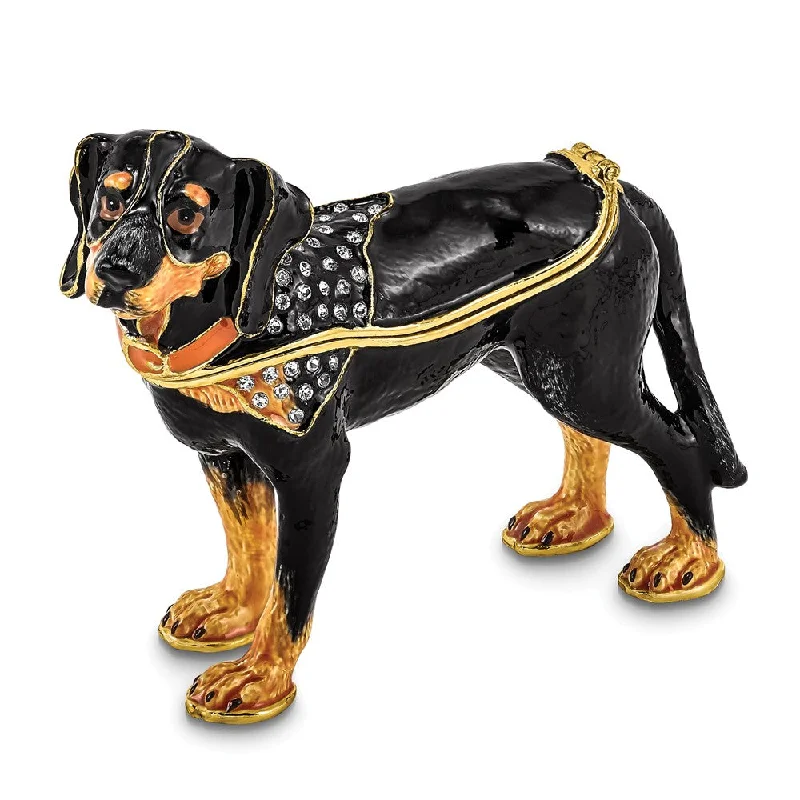 Online Specials Lux by Jere Bejeweled KNOX Bluetick Coonhound Trinket Box