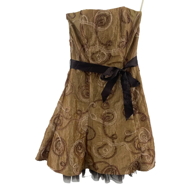 Online Exclusive Jessica McClintock Vintage USA Brown Raffia Fit & Flare Prom Dress Womens Size 2 Online Exclusive Jessica McClintock Vintage USA Brown Raffia Fit & Flare Prom Dress Womens Size 2