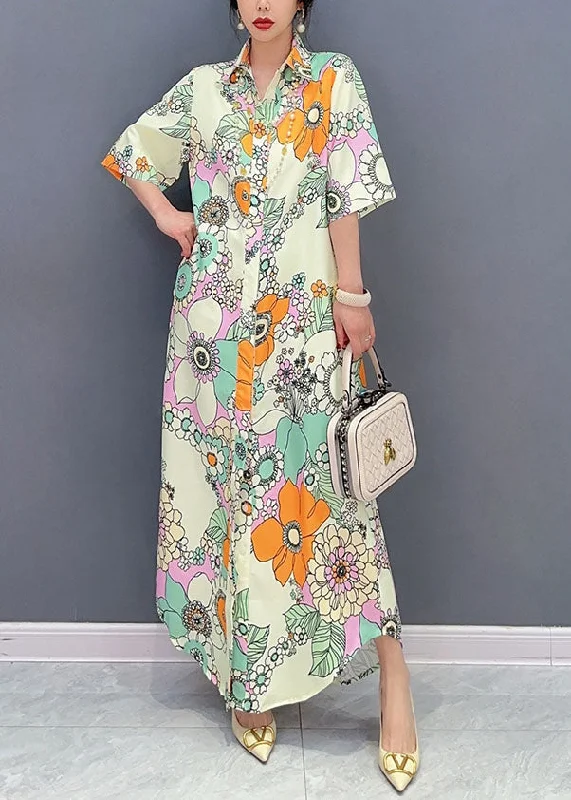 Price Reduction Yellow Floral Patchwork Long Cotton Dresses Peter Pan Collar Summer LC0350 Price Reduction Yellow Floral Patchwork Long Cotton Dresses Peter Pan Collar Summer LC0350