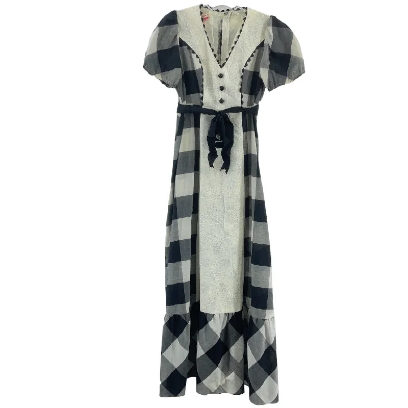 Bargain Prices University Park VTG 70s Black Gingham Waist Tie Maxi Dress Women’s 7P Preowned Bargain Prices University Park VTG 70s Black Gingham Waist Tie Maxi Dress Women’s 7P Preowned