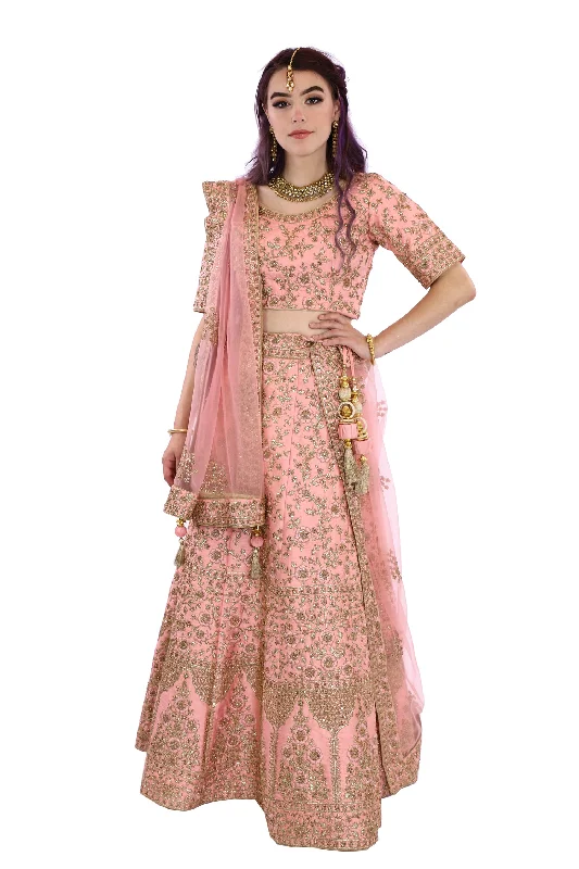Price Drop Alert Pristine Princess in Peach Bridal Lehenga - SNT11048