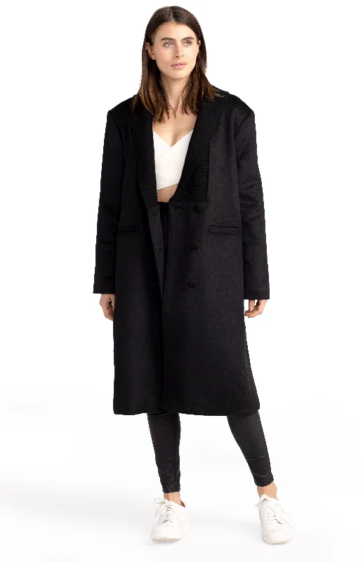 Deal Frenzy After Party Qulited Lining Coat - Black