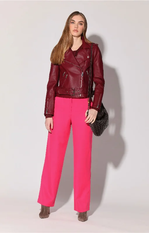 Year-End Sale Allison Jacket, Garnet - Leather