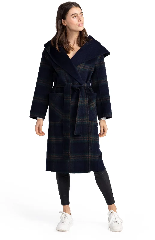 Mega Deal Arcadia Oversided Coat with Hood - French Navy