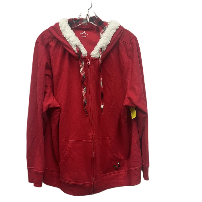 YEAR-End Sale Athletic Sweatshirt Hoodie By Disney Store In Red, Size: 2x