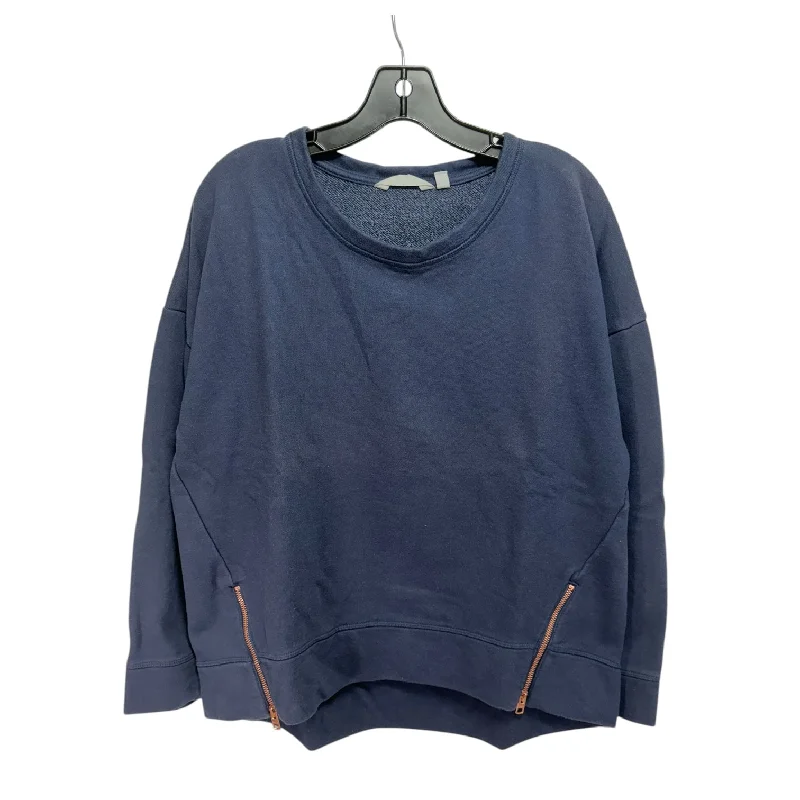 Athletic Top Long Sleeve Crewneck By Athleta In Navy, Size: L