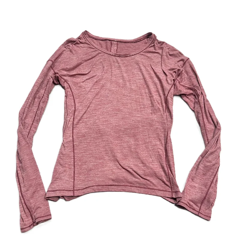 Super Sale Athletic Top Long Sleeve Crewneck By Lululemon In Red, Size: S