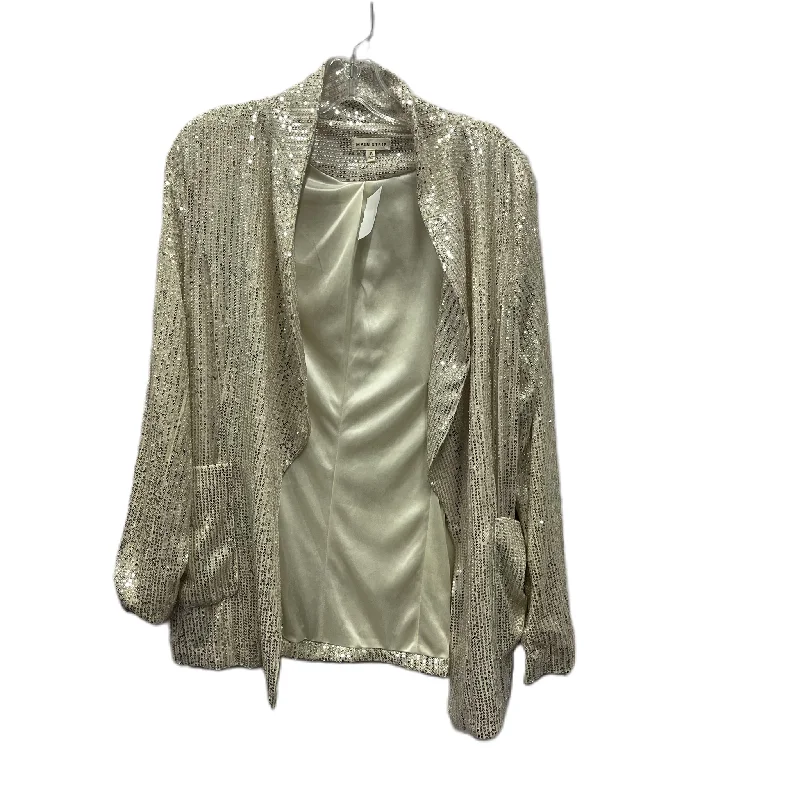 Major Savings Blazer By Main Strip In Cream & Silver, Size: S