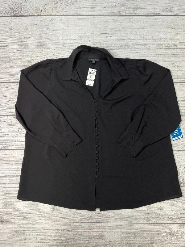 Super Deal Blouse Long Sleeve By Alfani In Black, Size: 3x