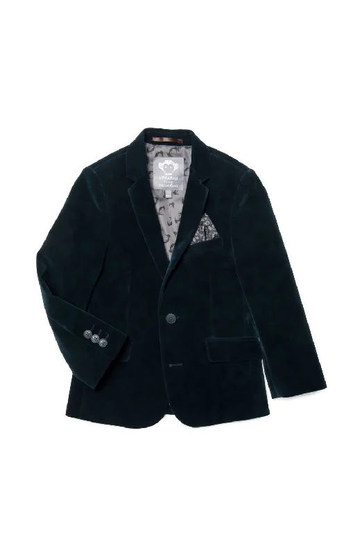 Exclusive Preview Boys Suit Blazer In Black Velvet