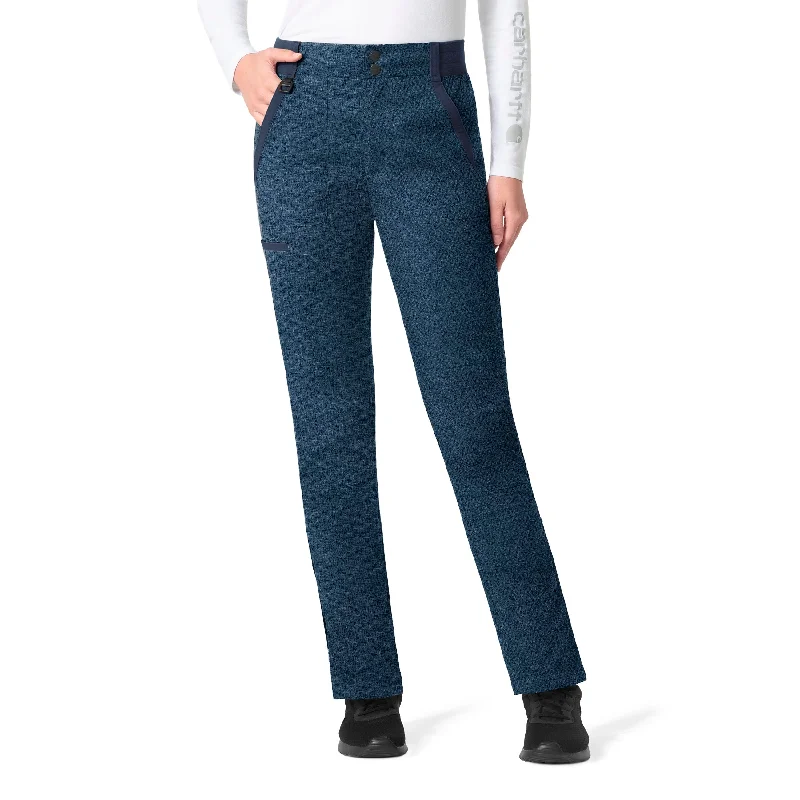 Carhartt Rugged Flex Ripstop Women's Utility Cargo Scrub Pant - Navy Heather