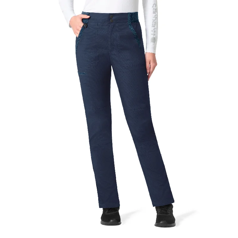 Carhartt Rugged Flex Ripstop Women's Utility Cargo Scrub Pant - Navy