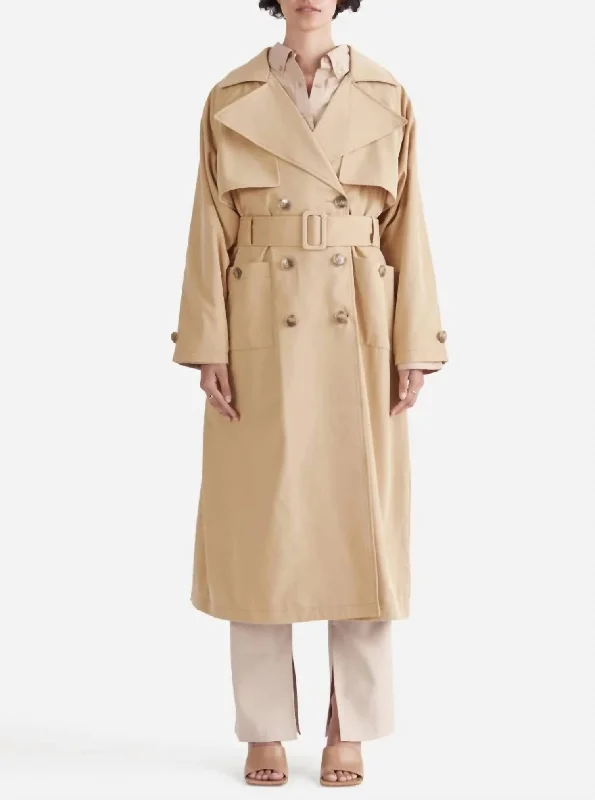 Lowest Prices Carrie Trench Coat In Camel