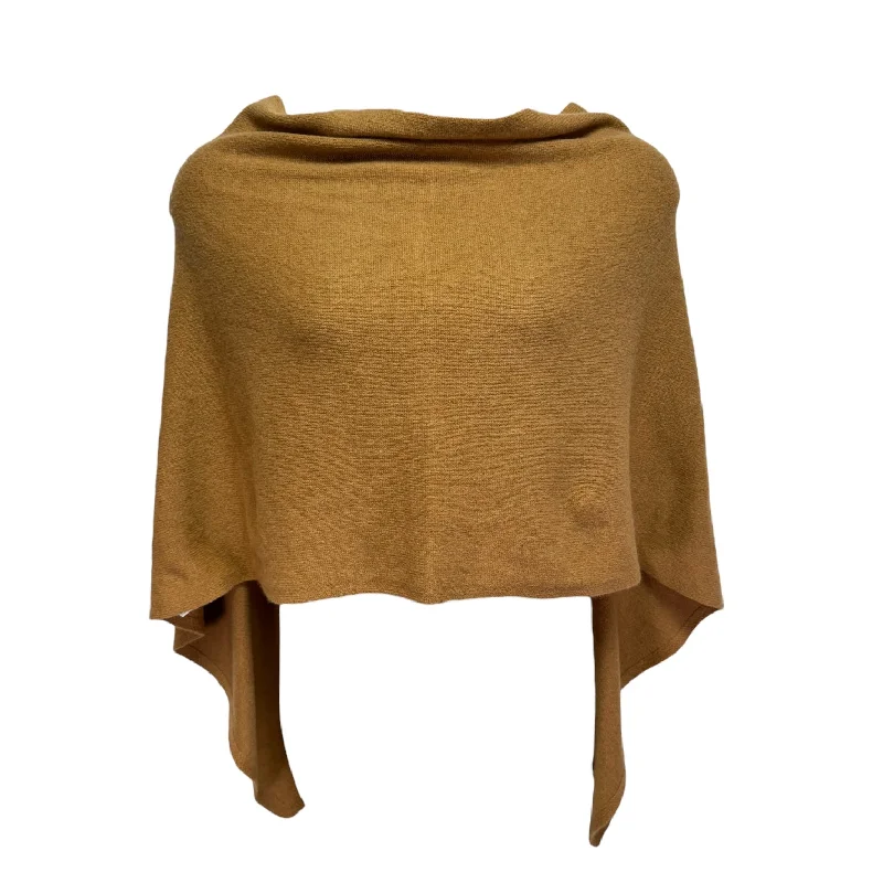 Cashmere Ruana By Tina Stevens In Camel, Size: Osfm