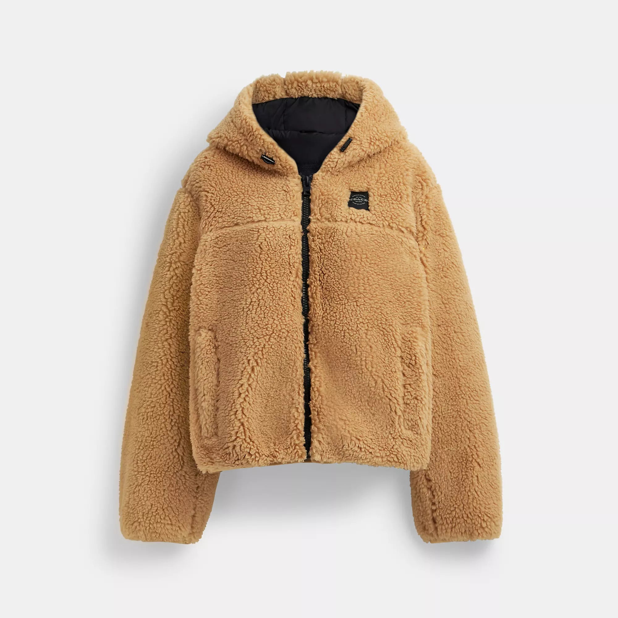 Super Bargain Coach Outlet Tonal Sherpa Zip Hoodie In Recycled Polyester