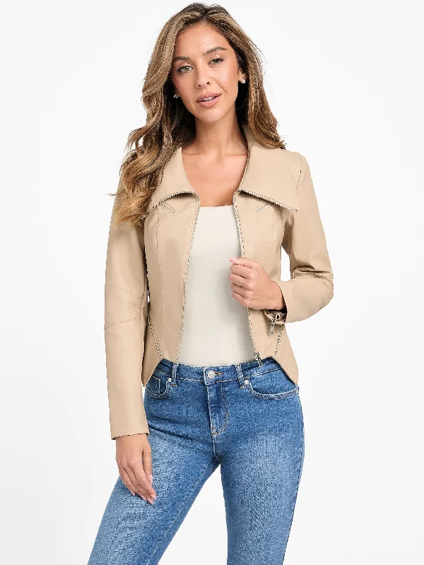 Major Savings Dani Faux-Leather Moto Jacket