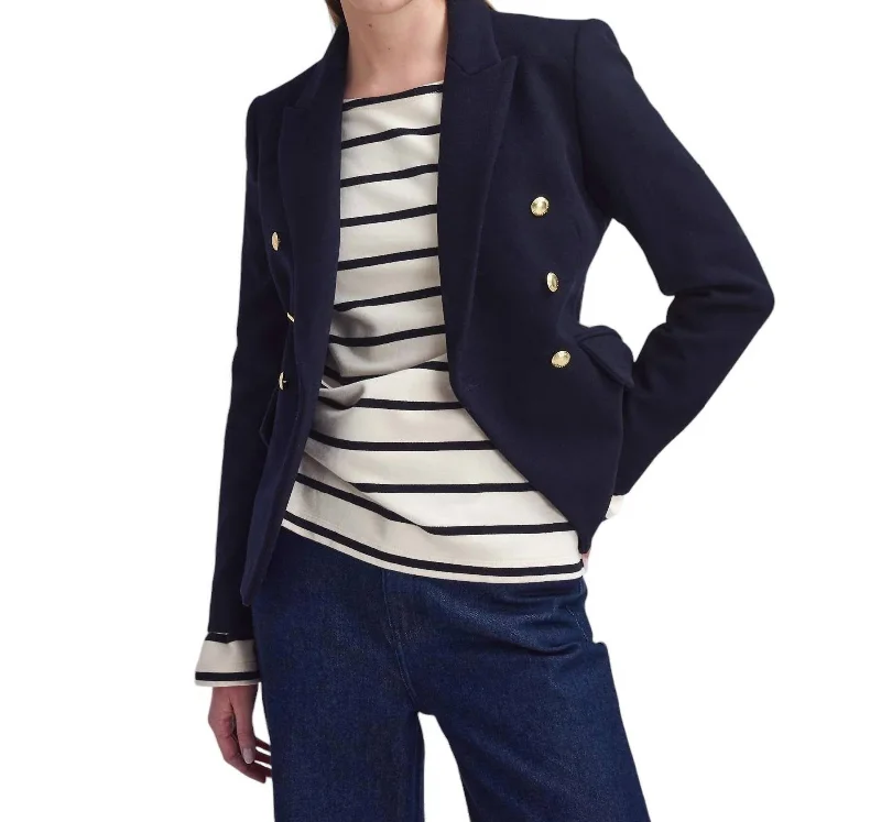 Huge Discounts Darly Military Blazer In Navy
