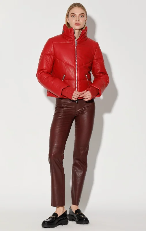 Mega Sale Edwina Jacket, Red - Leather