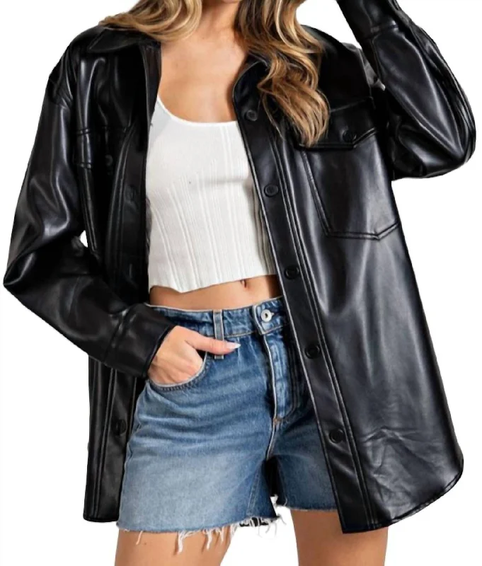 Shop and Save Faux Force Jacket In Black