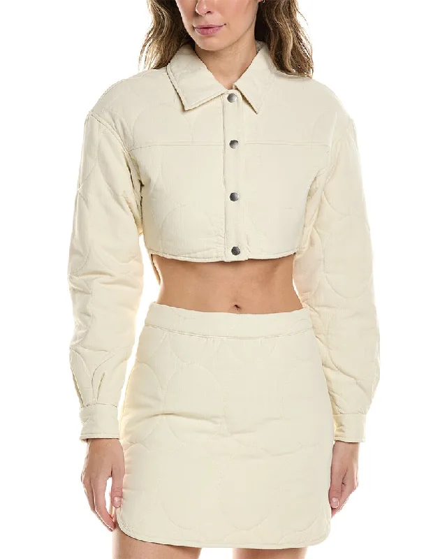 Act Now Find Me Now Pandora Crop Quilted Jacket