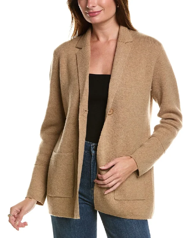 YEAR-End Clearance Forte Cashmere Double Knit Wool & Cashmere-Blend Blazer