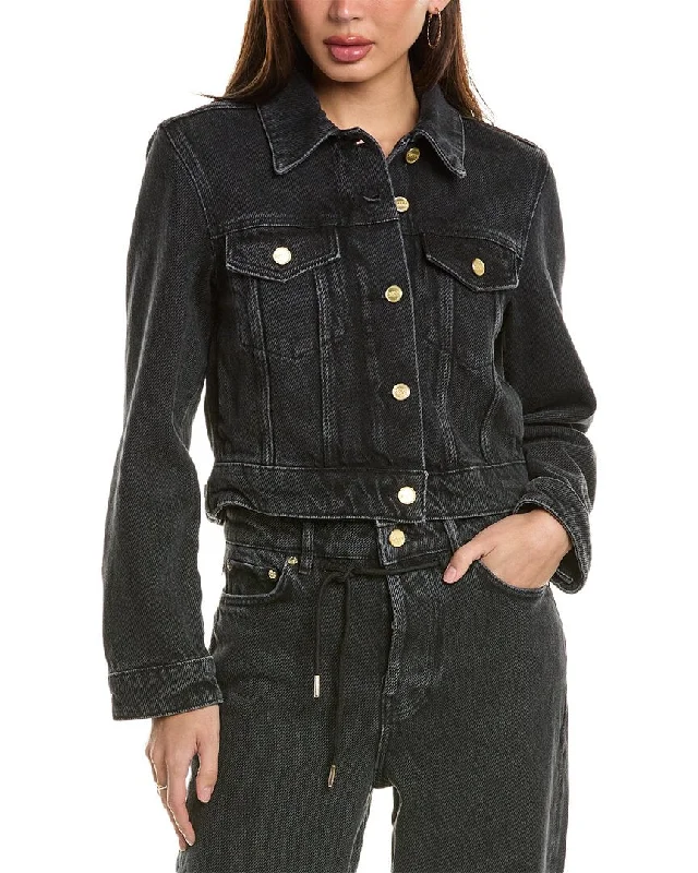 While Supplies Last GANNI Heavy Denim Cropped Jacket