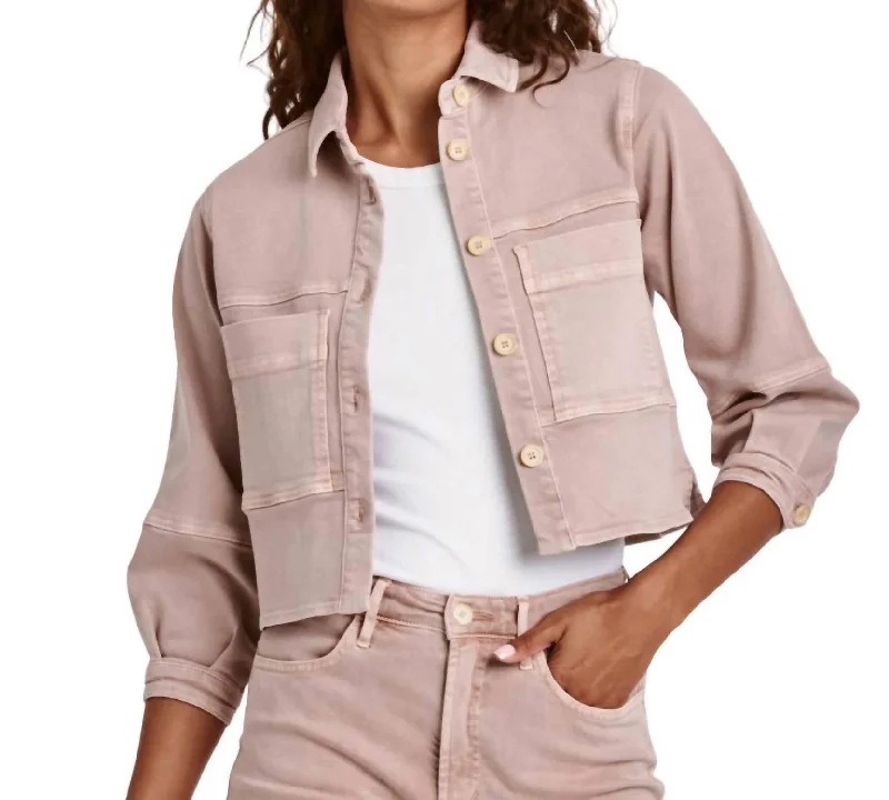 Crazy Deals Hanh Cropped Jacket In Rose Quartz