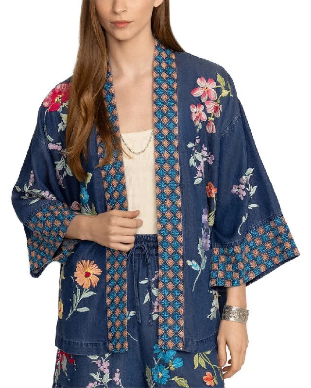 Factory Direct Sale Johnny Was Evangeline Tencel Cropped Kimono