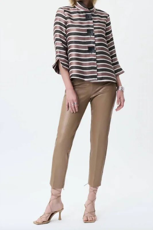 Seasonal Sale Jr Jacket In Black/brown/cream