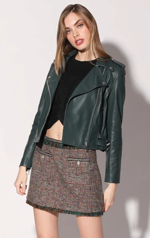 Seasonal Clearance Liz Jacket, Hunter - Leather