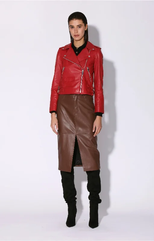 Anniversary Sale Liz Jacket, Red - Leather