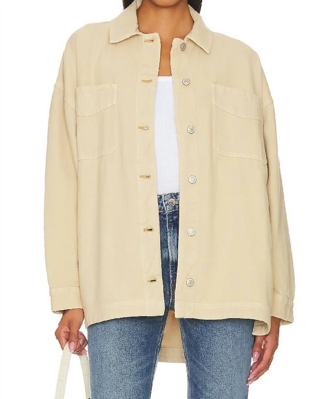 Can't Miss Madison City Twill Jacket In Warm Camel