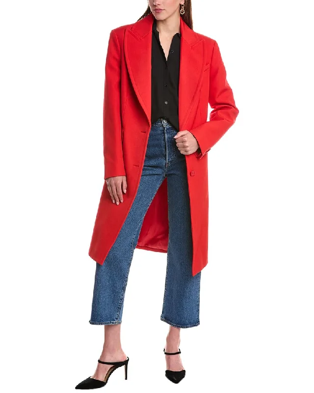 Deal Dash Michael Kors Collection Gabardine Chesterfield Wool-Blend Coat