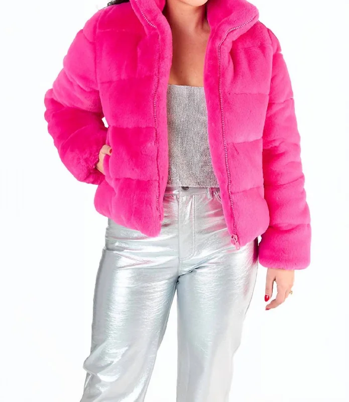 Unmissable Offer Noella Faux Fur Jacket In Pink