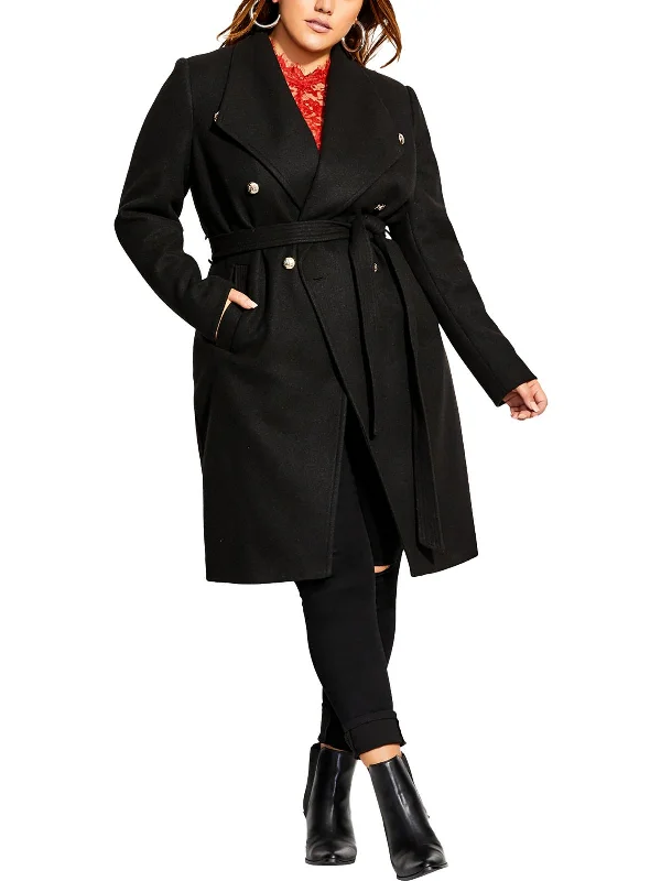 Price Reduction Plus Sassy Mili Womens Cold Weather Fleece Pea Coat