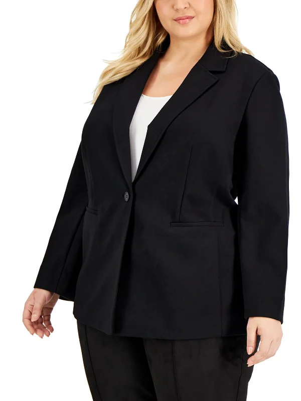 Loyalty Reward Plus Womens Copression Long Sleeves One-Button Blazer