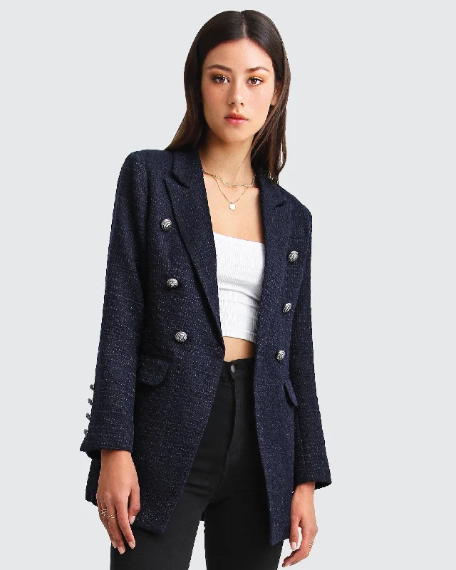 Referral Discount Princess Polina Textured Weave Blazer