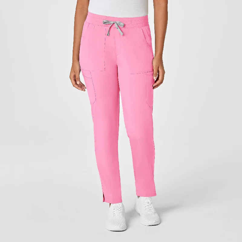 Fantastic Deals PRO Women's Slim Leg Cargo Scrub Pant - Pink Blossom