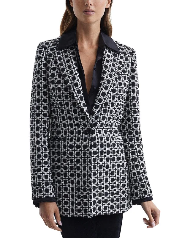 Discount Deals Reiss Bianca Single Breasted Jacquard Blazer